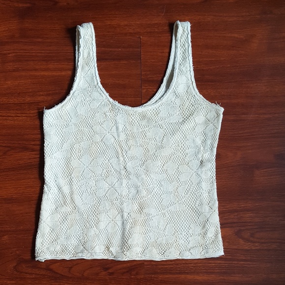 Free People Tops - Free People Crochet Overlay Tank Top